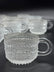 Vintage Iittala Kastehelmi Clear Glass Cups With Handles set of 12