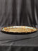 Vintage, hand-carved and hand-painted, round Florentine tray with mint and gold